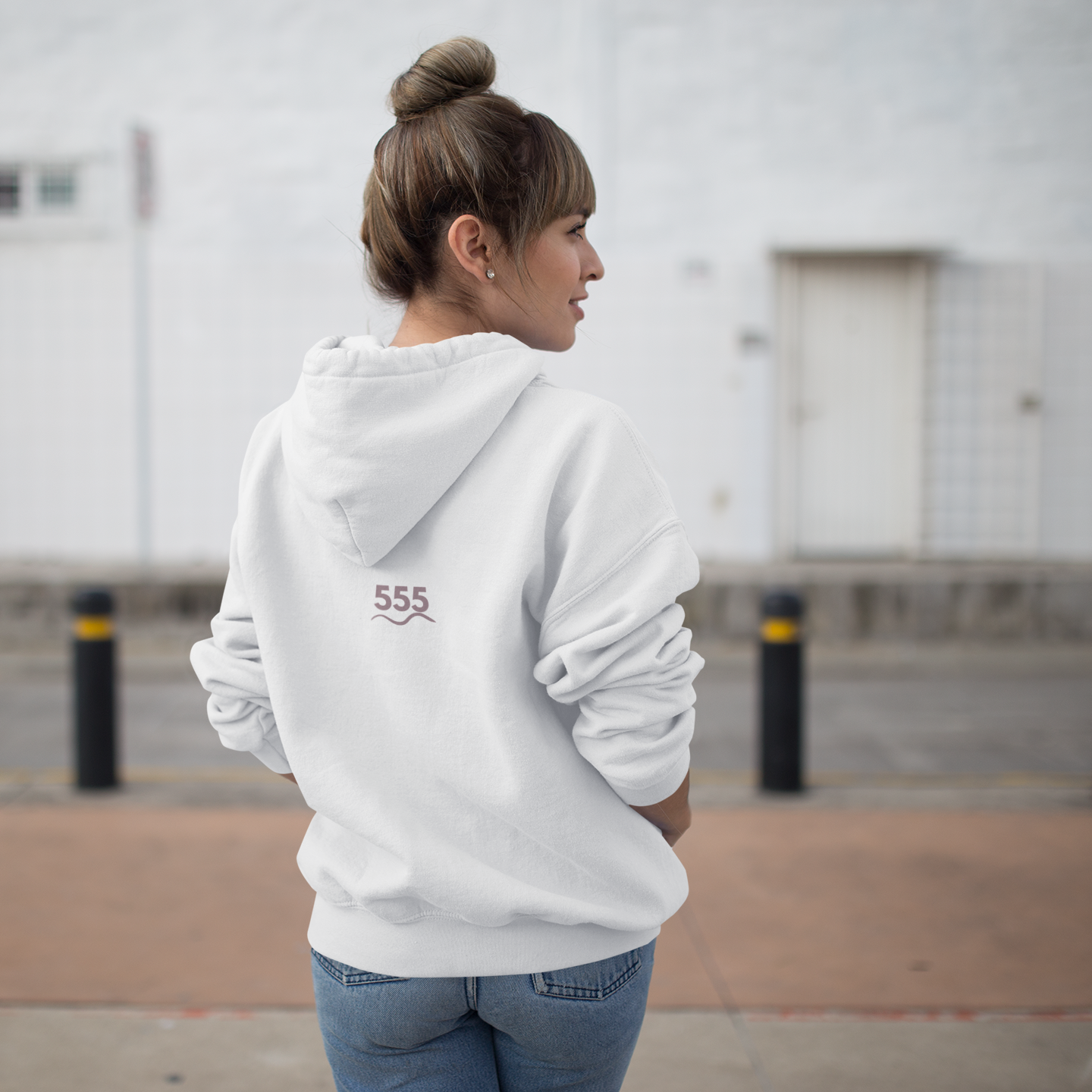 555 Angel Number Hoodie – Soft Frequencywear – Halo | 432 Hz Shift Energy Hoodie