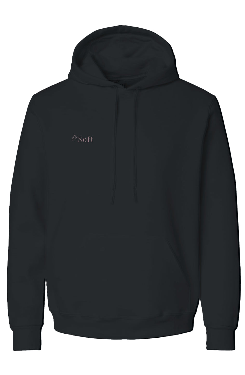  Be Soft hoodies in Shadow, Bloom, and Halo colors, minimalist front