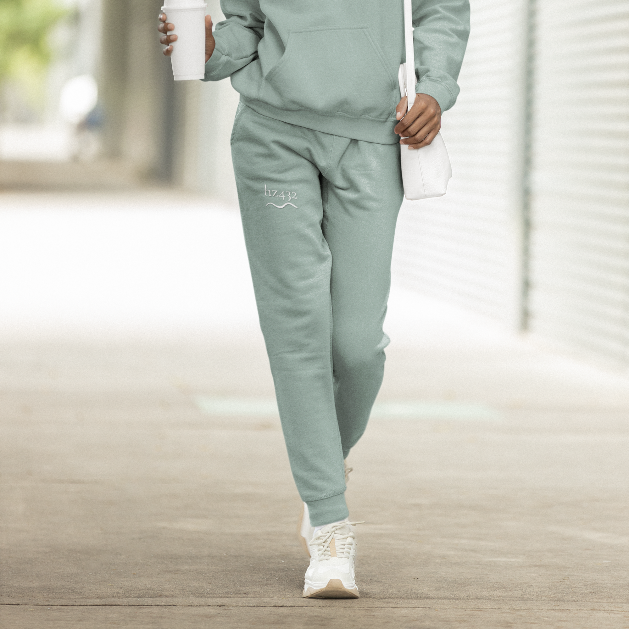 Hz432 Meadow Sage Joggers | Soft Frequencywear for Resonance + Grounding
